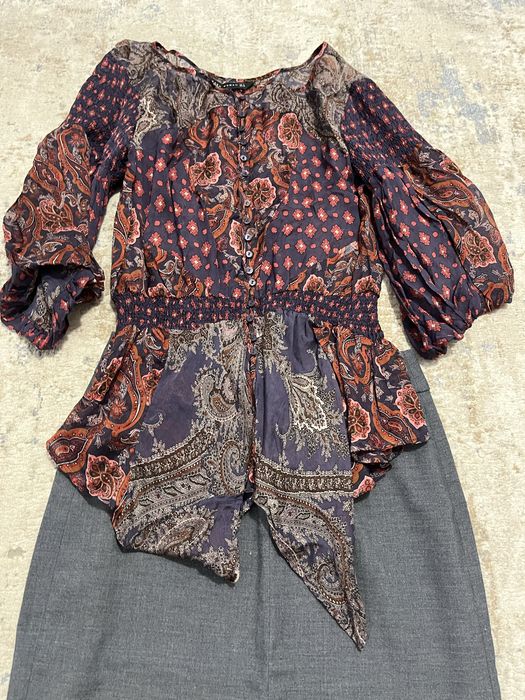 Zara fusta si bluza din matase/S