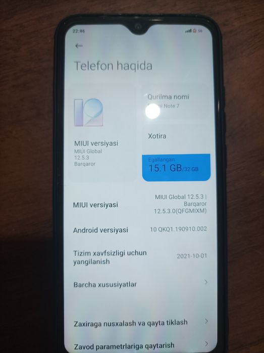 redmi note 7 sotiladi