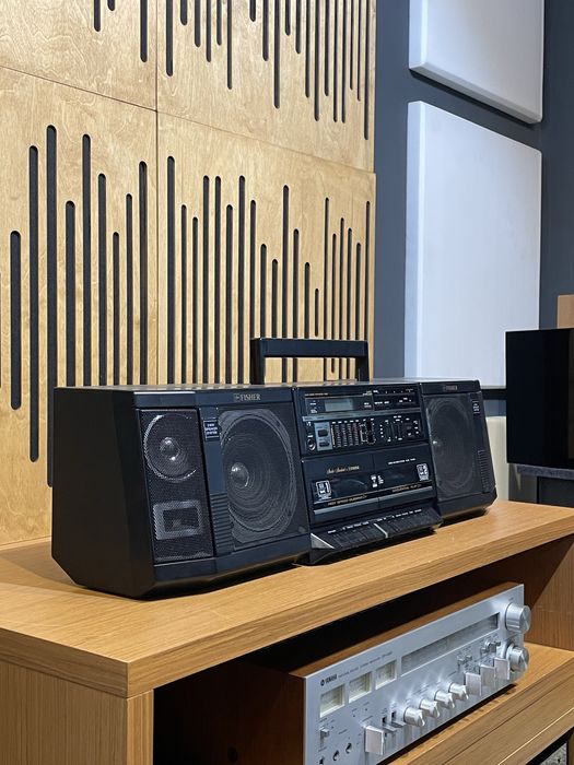 Radio casetofon boombox fisher functional banda radio FM 64mhz-74mhz