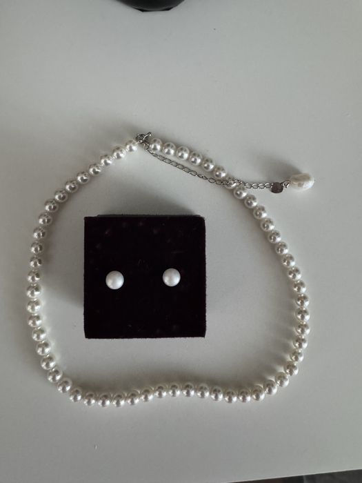 Set bijuterii perle colier + cercei