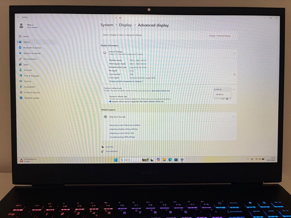 Laptop Gaming HP OMEN 17-ck1502na - i7-12700H, RTX 3060 6GB, 144Hz