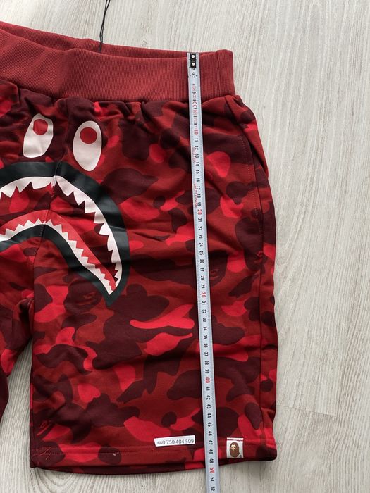 Pantaloni Scurti Bape Shark L Rosu