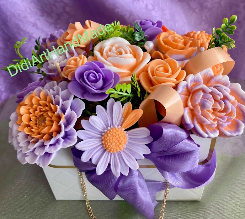 Букет от сапунени цветя