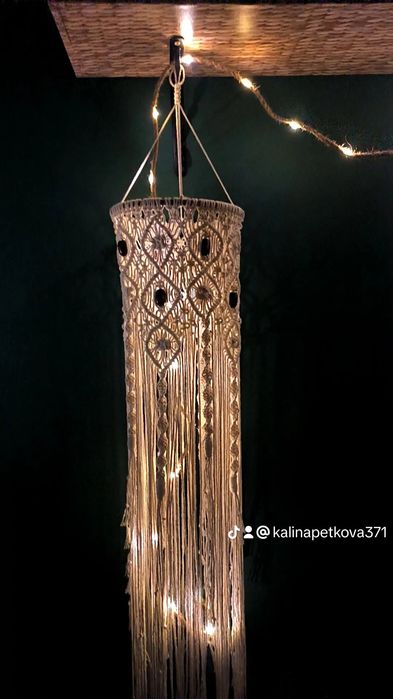 Пано лампион стил Бохо,макраме, еко