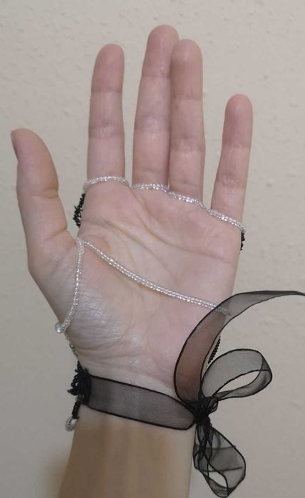 из бисера перчатка, митенка