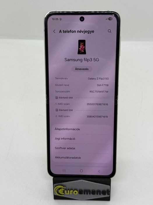 Telefon mobil Samsung Galaxy Z Flip3, 8GB RAM, 128GB, 5G, CREAM -A-