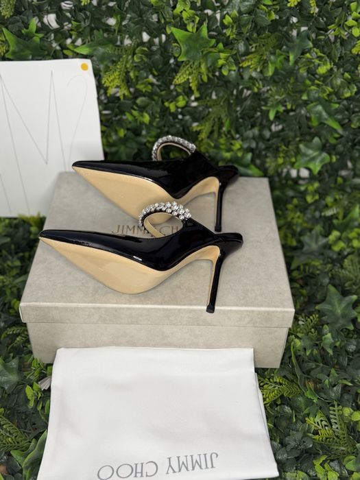Pantofi/Sandale Jimmy Choo Bing crystal-embellished patent leather pumps