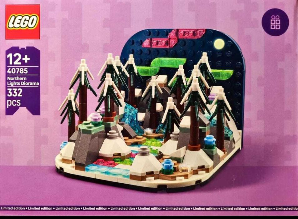 Lego Diorama Aurora boreala