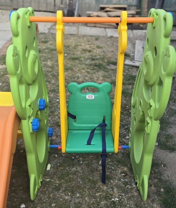 Leagăn cu tobogan copii