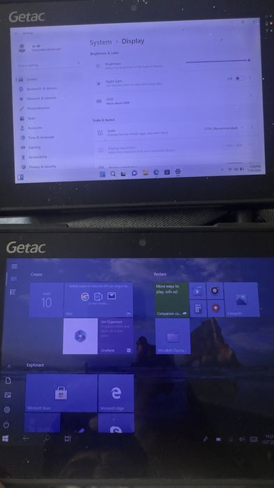 Schimb cu trotineta Getac t800 tableta windows 10 pro ga heavy duty 4g+ rfid  tanc industrial