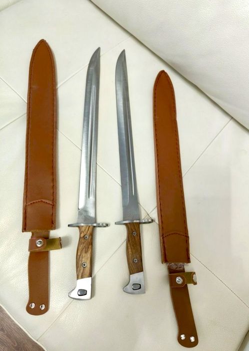 Maceta 50 cm, cuțit tactic militar + husa piele , Maceta 50cm Ak47