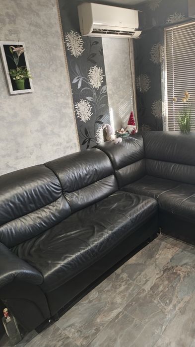 Ъглов Диван Естествена кожа