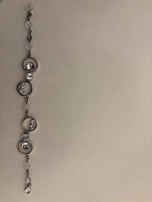 Bratara reglabila Swarovski din argint rodiat si cristale