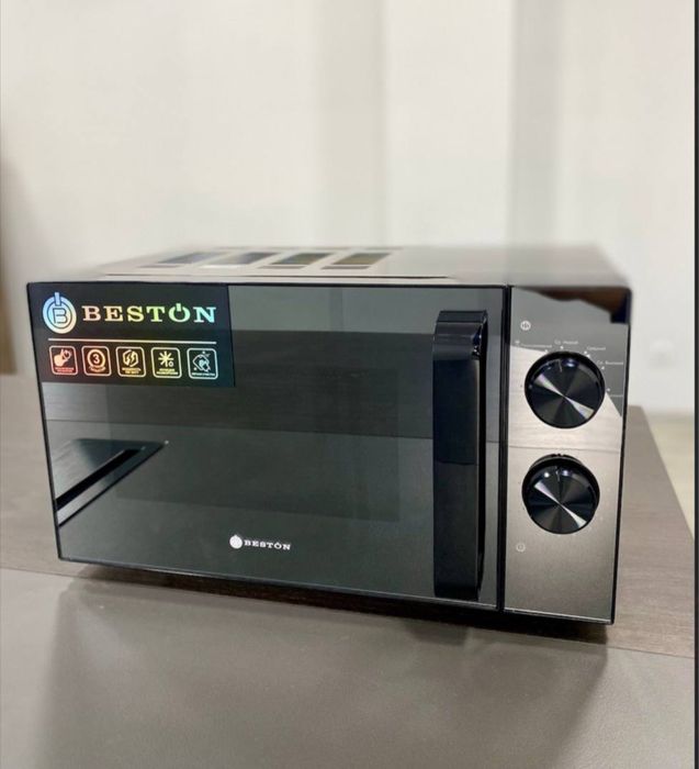 Оптом и в розницу. Микровалновка Beston 20L чёрный/серый доставка есть