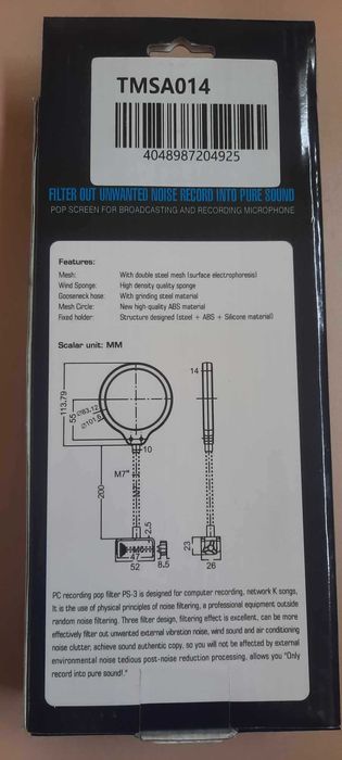 Filtru profesional pentru microfon inregistrari audio