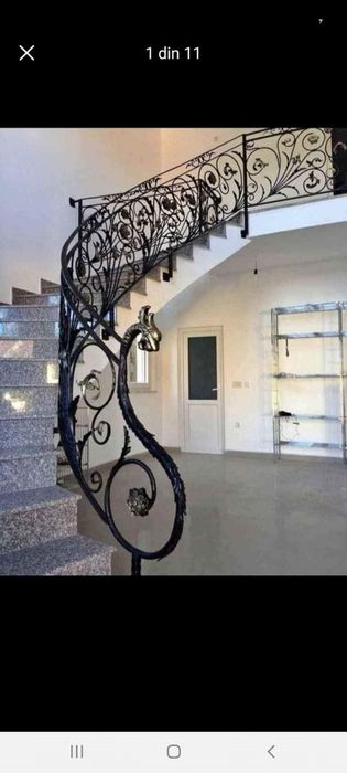 Balustrada din fier forjat.