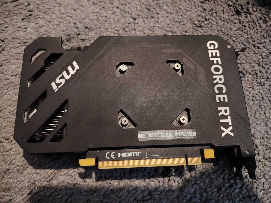 Видео карта Nvidia GF RTX 4060, 8GB, MSI Ventus 2X Black, OC, PCI-E 4.0, GDDR6
