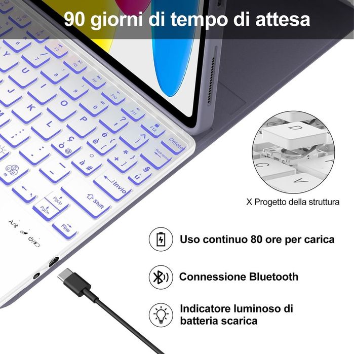 Husa cu tastatura pentru tableta iPad 10.9"