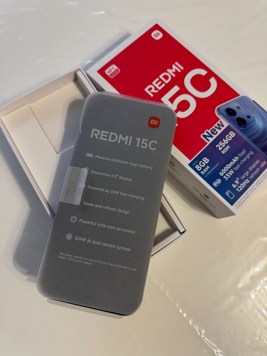 Telefon nou Xiaomi Redmi 15C 256GB ROM 8gb RAM încărcare rapida.
