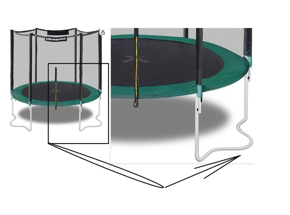Батут каркасний-2.44 м. Оригинал. Доставка и установка бесплатно