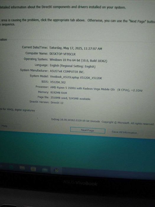 laptop asus vivo book 15  amd ryzen 5 (m3) star amanet