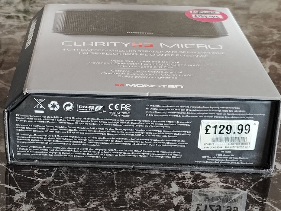 Bluetooth високоговорител Monster ClarityHD Micro