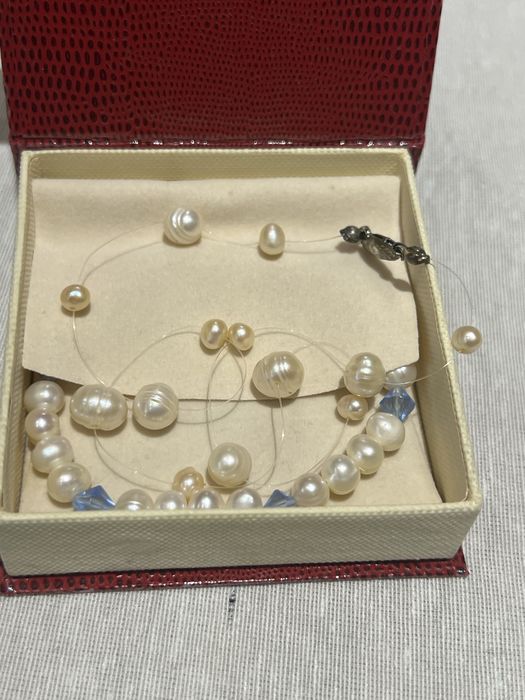 Yuno перли - колие и гривна с бели перли
