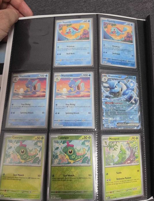 Colectie aproape completa Pokemon 151 - Common + Holo + Holo Reverse + Ex + Album - ORIGINALE - In profil alte anunturi cu carti Pokemon + One Piece