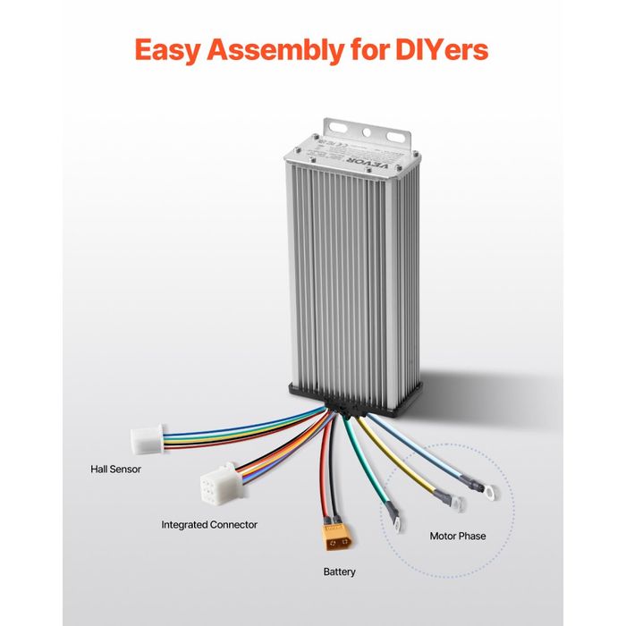 Kit Motor Electric 1800W 48V 4500rpm & Controler Viteză