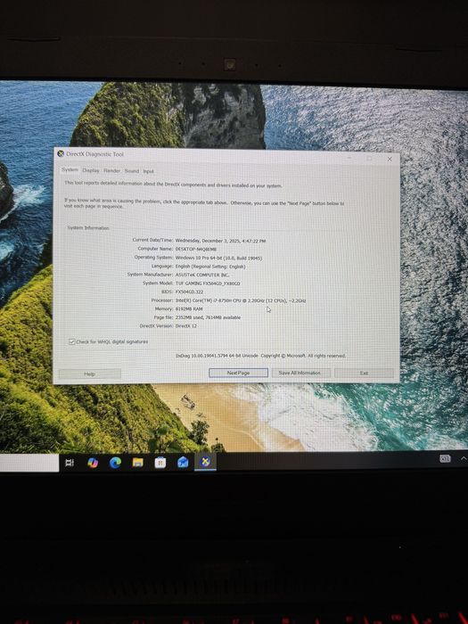 Laptop Asus TUF Gaming
