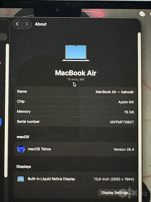Mackbook air m5 512gb