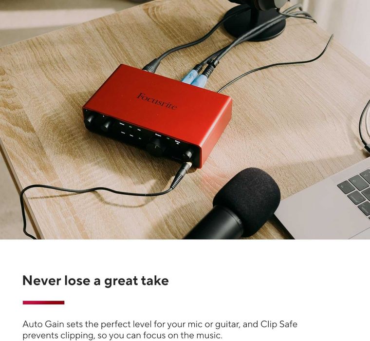 Профессиональная звуковая карта Focusrite Scarlett 2i2 4th Gen USB