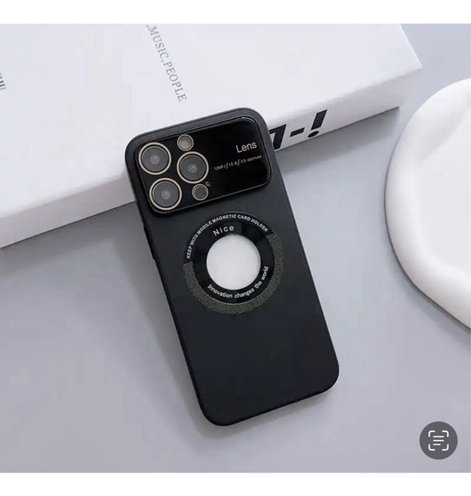 Iphone 14/15 PRO MAX PLUS Husa Spate Sticla Interior Silicon Magnetica
