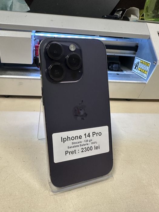 Iphone 14 pro / 128 gb / 100% baterie / folie sticla cadou