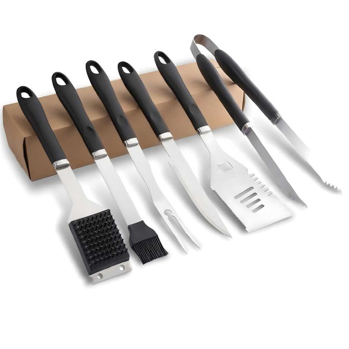 Set complet de ustensile pentru grătar – 26 piese, din inox premium, cu husă de transport