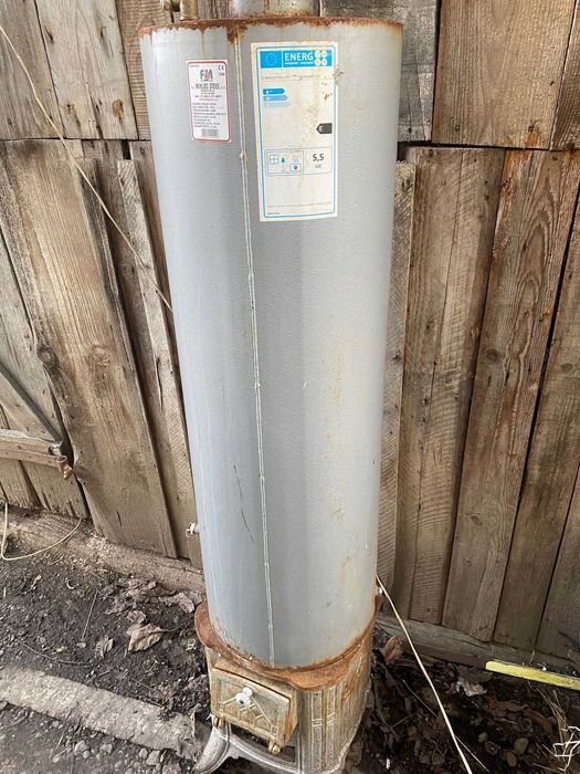 Boiler pe lemne cu focar inclus