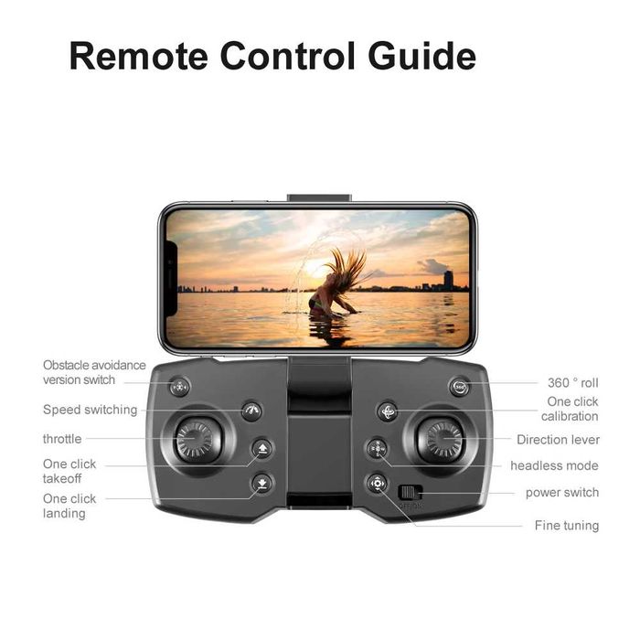 Drona / Quadcopter pliabil(a) camera duala - 2 baterii