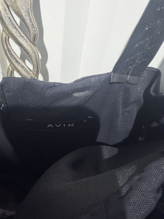Черно боди Avin с тюл