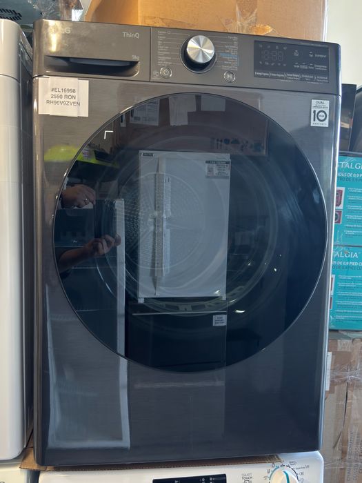 Uscător de rufe cu pompă de căldură 9kg LG RH90V9ZVEN