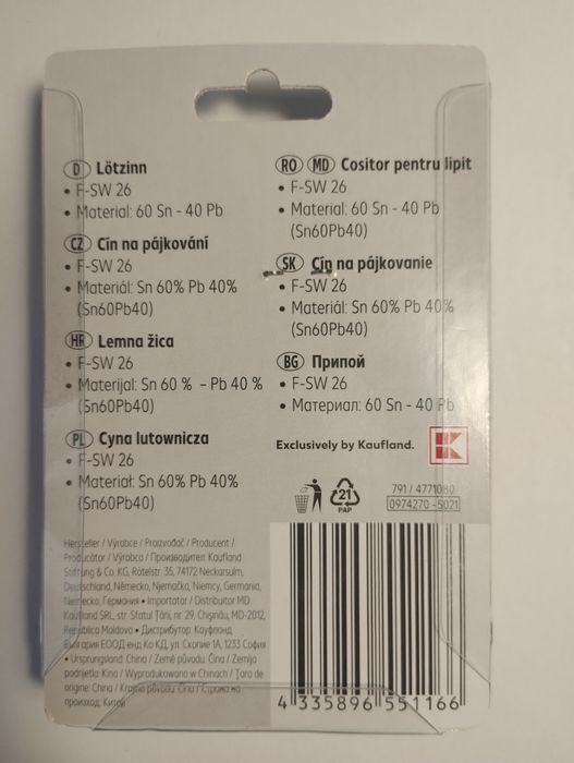 Fludor cu plumb - Sn60Pb40 - 100g - 0.7mm