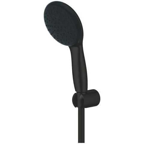 Set dus Grohe Tempesta 110 cu suport fix neajustabil, 2 jeturi negru