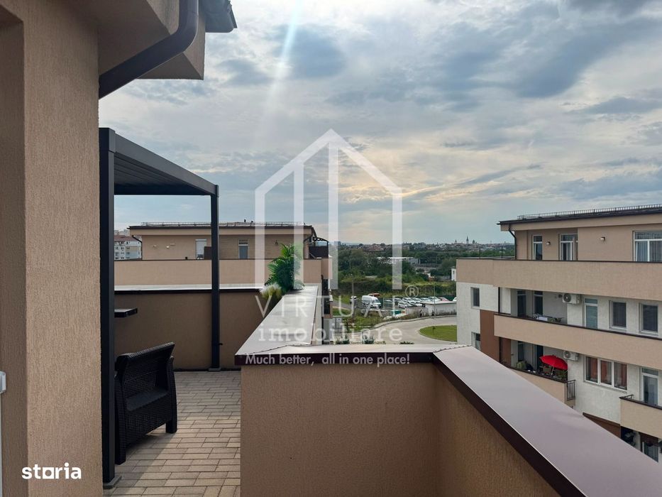 Penthouse cu 2 camere - 41 mp utili + 45 mp terasa + boxa + parcare