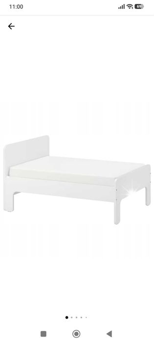 Детско разтегателно легло IKEA SLAKT с включена подматрачна рамка и матрак + подарък преграда