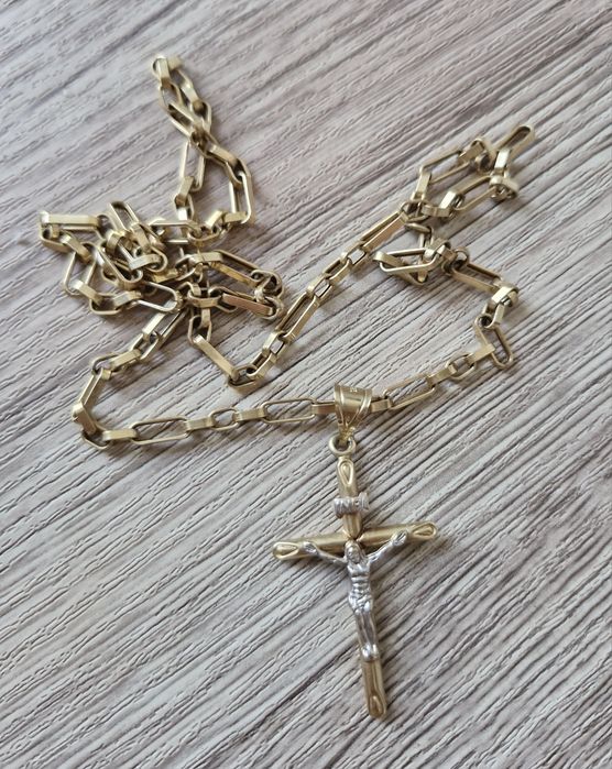 Lanț + Cruciuliță Aur 14k