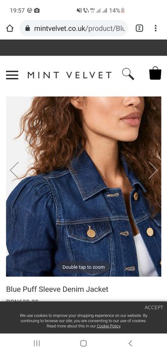 Geaca denim originala Mint Velvet