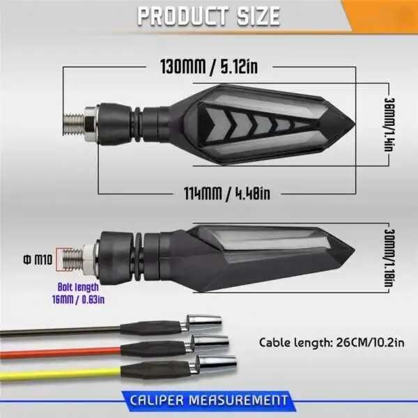 LED мигачи за мотор скутер пълзяща светлина