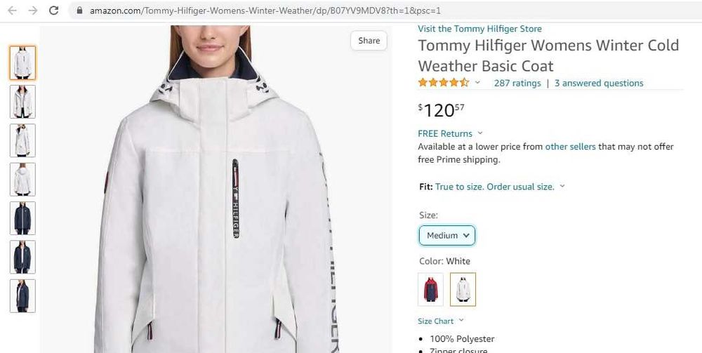 Tommy Hilfiger 3-in-1 дамско зимно якета(2 якета в 1) ОРИГИНАЛНО М