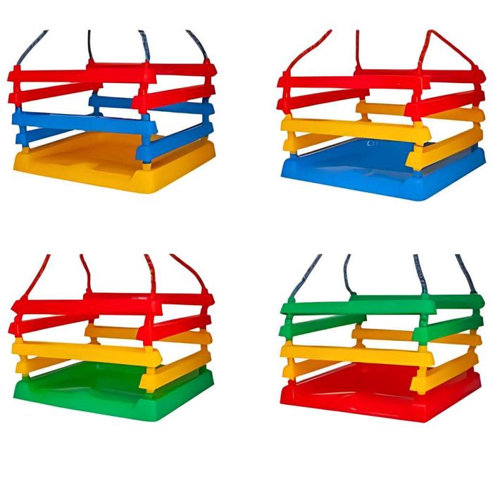 Детска люлка със закрепващи въжета и метални халки