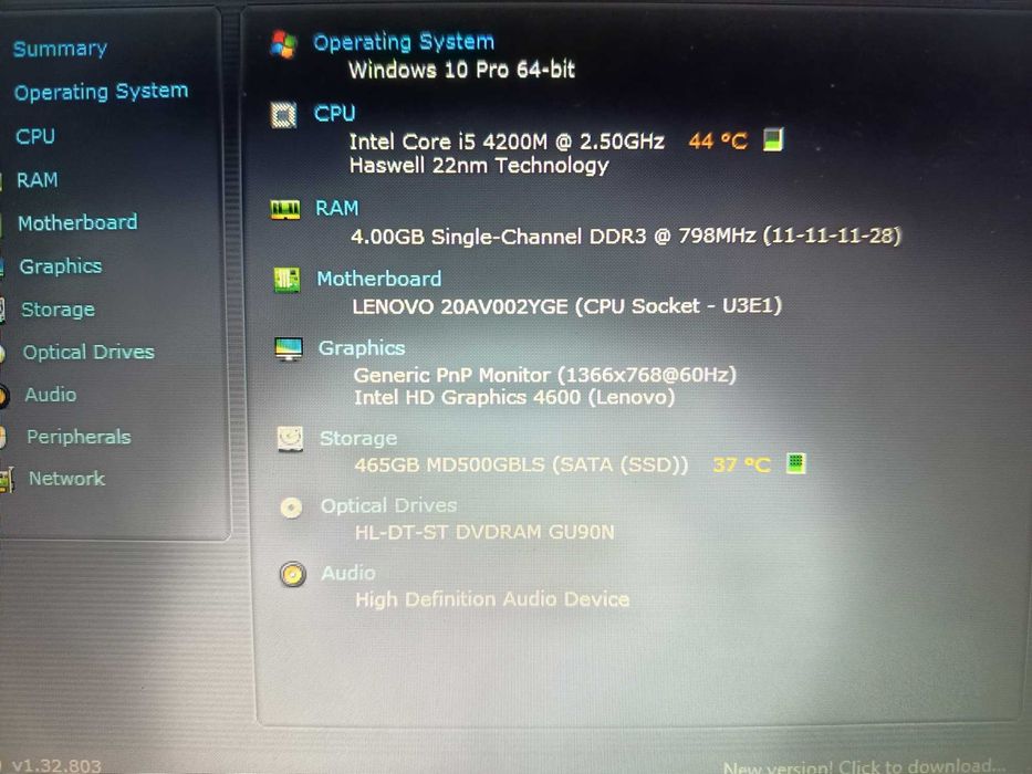 Laptop Lenovo Thinkpad L540, Core i5 4200m, 4gb ram, sshd 500gb