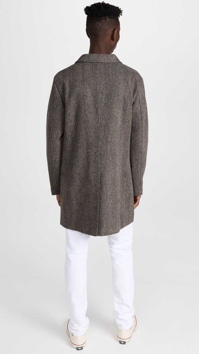 Barbour, Palton de lână Hendon cu model Herringbone, Gri, M